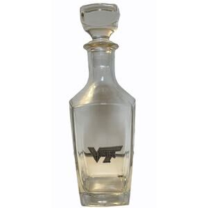 Virginia Tech 'Hokies' liquor decanter EUC